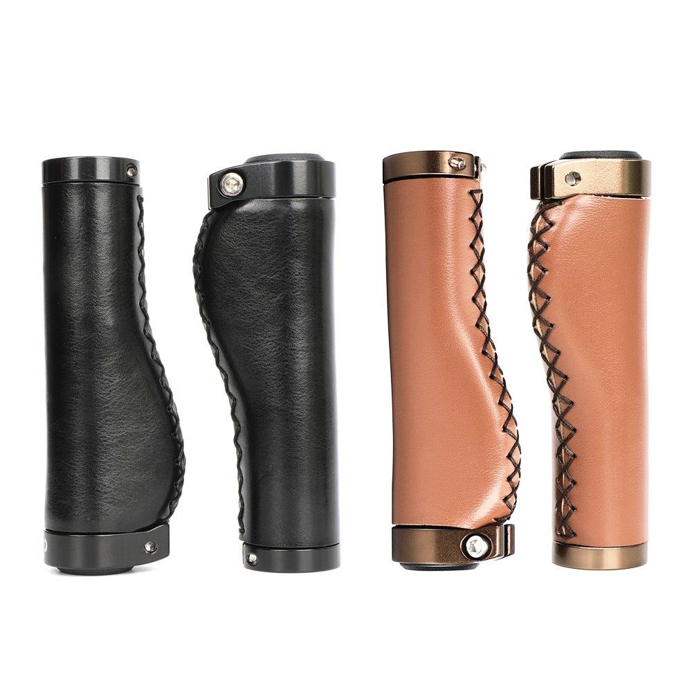 Bicycle Locking Grip Wear-Resistant Leather Non-Slip Grip Cover Mountain Bike Handlebar Lock-on Bike Handlebar Grips Locking Non-Slip-PU Bicycle Handle Grip Widen Holding Surface For Cycling Mountain And Bicycles Accessories Stevvex