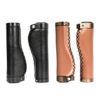 Bicycle Locking Grip Wear-Resistant Leather Non-Slip Grip Cover Mountain Bike Handlebar Lock-on Bike Handlebar Grips Locking Non-Slip-PU Bicycle Handle Grip Widen Holding Surface For Cycling Mountain And Bicycles Accessories Stevvex