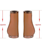 Bicycle Locking Grip Wear-Resistant Leather Non-Slip Grip Cover Mountain Bike Handlebar Lock-on Bike Handlebar Grips Locking Non-Slip-PU Bicycle Handle Grip Widen Holding Surface For Cycling Mountain And Bicycles Accessories Stevvex