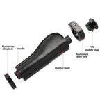 Bicycle Locking Grip Wear-Resistant Leather Non-Slip Grip Cover Mountain Bike Handlebar Lock-on Bike Handlebar Grips Locking Non-Slip-PU Bicycle Handle Grip Widen Holding Surface For Cycling Mountain And Bicycles Accessories Stevvex