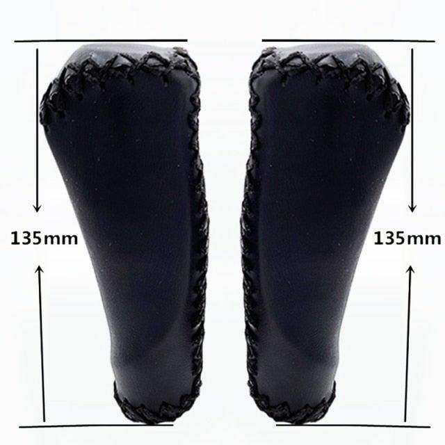 Bicycle Locking Grip Wear-Resistant Leather Non-Slip Grip Cover Mountain Bike Handlebar Lock-on Bike Handlebar Grips Locking Non-Slip-PU Bicycle Handle Grip Widen Holding Surface For Cycling Mountain And Bicycles Accessories Stevvex