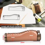 Bicycle Locking Grip Wear-Resistant Leather Non-Slip Grip Cover Mountain Bike Handlebar Lock-on Bike Handlebar Grips Locking Non-Slip-PU Bicycle Handle Grip Widen Holding Surface For Cycling Mountain And Bicycles Accessories Stevvex