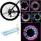 Bicycle Motorcycle Bike Tire Wheel Lights 32 Patterns LED Flash Spoke Lamp Cycling Light Bike Bicycle Spoke LED Lights Bright Cycling Flashing Night Light Safe Accessories Stevvex