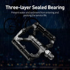 Bicycle Pedal CNC Aluminum Alloy Flat Bicycle Platform Pedal Light Non-Slip Pedal Mountain Bike Riding Pedal Mountain Bike Pedals Sealed Bearing Aluminum Alloy Flat Pedals Road Bicycle Pedals Stevvex