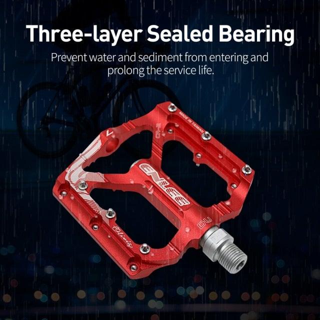 Bicycle Pedal CNC Aluminum Alloy Flat Bicycle Platform Pedal Light Non-Slip Pedal Mountain Bike Riding Pedal Mountain Bike Pedals Sealed Bearing Aluminum Alloy Flat Pedals Road Bicycle Pedals Stevvex