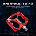Bicycle Pedal CNC Aluminum Alloy Flat Bicycle Platform Pedal Light Non-Slip Pedal Mountain Bike Riding Pedal Mountain Bike Pedals Sealed Bearing Aluminum Alloy Flat Pedals Road Bicycle Pedals Stevvex