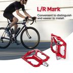 Bicycle Pedal CNC Aluminum Alloy Flat Bicycle Platform Pedal Light Non-Slip Pedal Mountain Bike Riding Pedal Mountain Bike Pedals Sealed Bearing Aluminum Alloy Flat Pedals Road Bicycle Pedals Stevvex