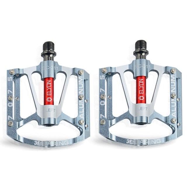 Bicycle pedal Flat Bike Pedals Road 3 Seal Bearings Mountain Bike aluminum Wide Platform Mountain Bike Pedals Flat Bicycle Pedals Lightweight Road Bike Pedals Fiber Sealed Bearing Flat Pedals Stevvex