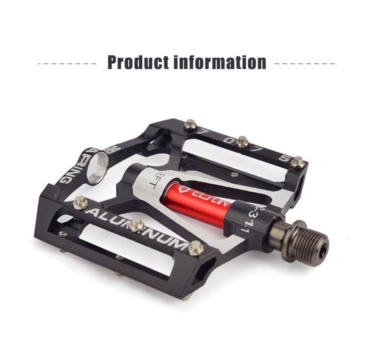 Bicycle pedal Flat Bike Pedals Road 3 Seal Bearings Mountain Bike aluminum Wide Platform Mountain Bike Pedals Flat Bicycle Pedals Lightweight Road Bike Pedals Fiber Sealed Bearing Flat Pedals Stevvex