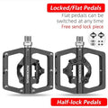 Bicycle Pedal Non-Slip  Bike Pedals Aluminum Alloy Flat Platform Applicable Waterproof Cycling Accessories Bike Pedals Road Bicycle Pedals Cleats Set Clipless Pedals Compatible With Road Bikes