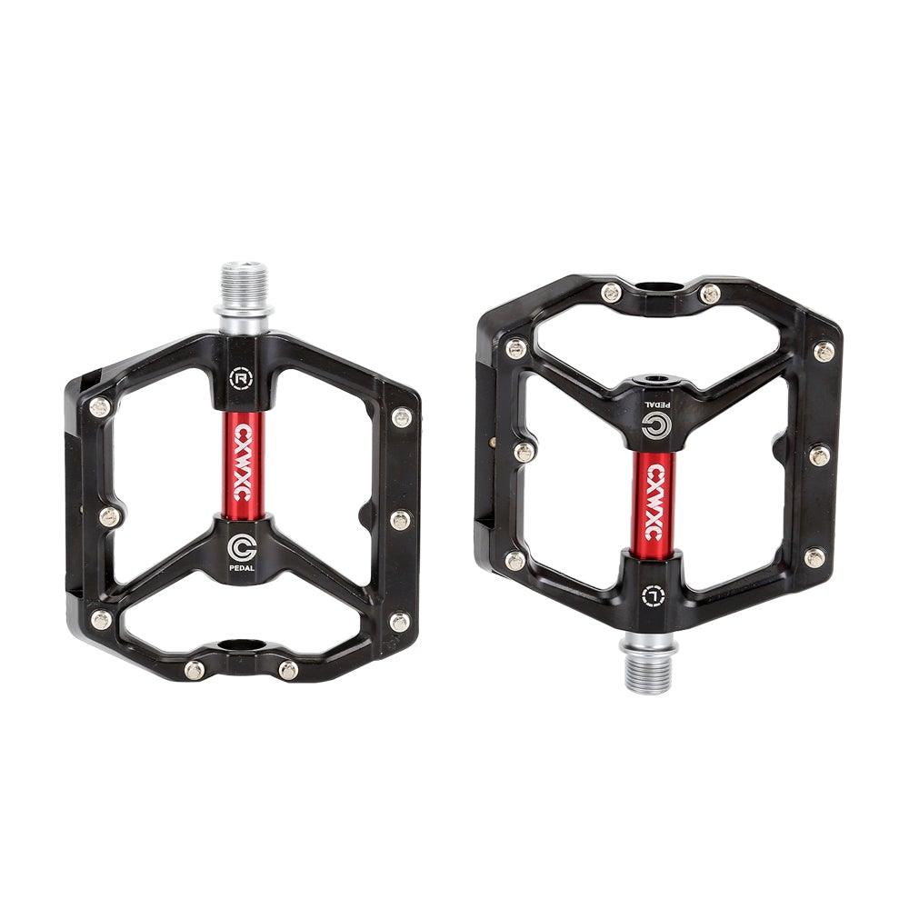 Bicycle Pedal Wear Resistance Anti Slip Aluminum Alloy Frame Safe High Lubrication Bike Accessories For Mountain Aluminum Alloy Bicycle Pedals Mountain Bike Pedal With Removable Anti-Skid Nails Stevvex