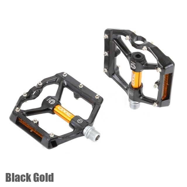 Bicycle Pedal Wear Resistance Anti Slip Aluminum Alloy Frame Safe High Lubrication Bike Accessories For Mountain Aluminum Alloy Bicycle Pedals Mountain Bike Pedal With Removable Anti-Skid Nails Stevvex