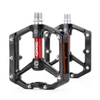 Bicycle Pedal Wear Resistance Anti Slip Aluminum Alloy Frame Safe High Lubrication Bike Accessories For Mountain Aluminum Alloy Bicycle Pedals Mountain Bike Pedal With Removable Anti-Skid Nails Stevvex