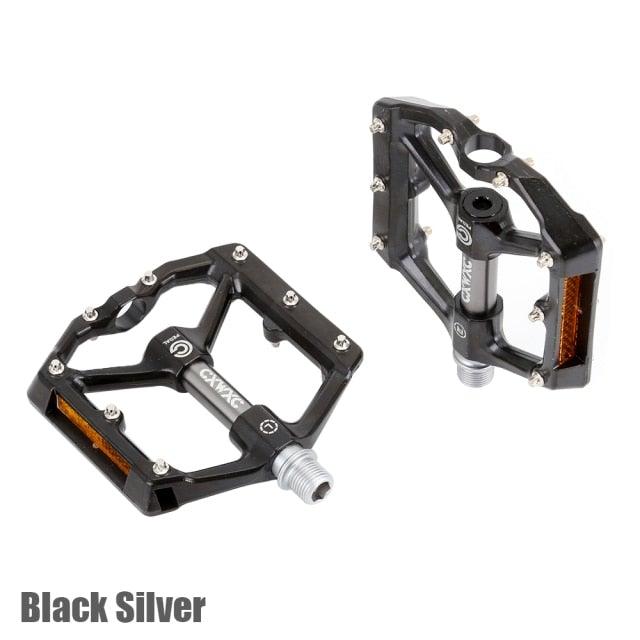 Bicycle Pedal Wear Resistance Anti Slip Aluminum Alloy Frame Safe High Lubrication Bike Accessories For Mountain Aluminum Alloy Bicycle Pedals Mountain Bike Pedal With Removable Anti-Skid Nails Stevvex
