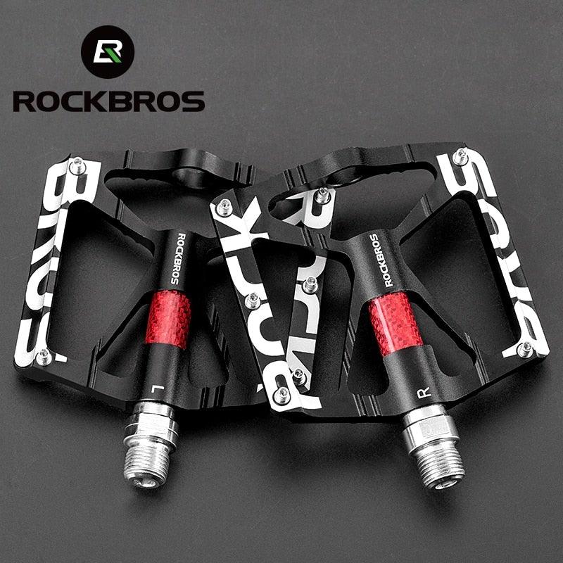 Bicycle Pedals Aluminum Alloy Ultralight Non-Slip Rainproof Reflective Bearing Road Bike Pedal Cycling Accessories Mountain Bike Pedals Ultra Strong Aluminum Alloy Flat Pedals Cycling Sealed Bearings Light Weight And Large Platform Stevvex