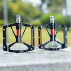 Bicycle Pedals Aluminum Alloy Ultralight Non-Slip Rainproof Reflective Bearing Road Bike Pedal Cycling Accessories Mountain Bike Pedals Ultra Strong Aluminum Alloy Flat Pedals Cycling Sealed Bearings Light Weight And Large Platform Stevvex