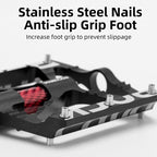 Bicycle Pedals Aluminum Alloy Ultralight Non-Slip Rainproof Reflective Bearing Road Bike Pedal Cycling Accessories Mountain Bike Pedals Ultra Strong Aluminum Alloy Flat Pedals Cycling Sealed Bearings Light Weight And Large Platform Stevvex