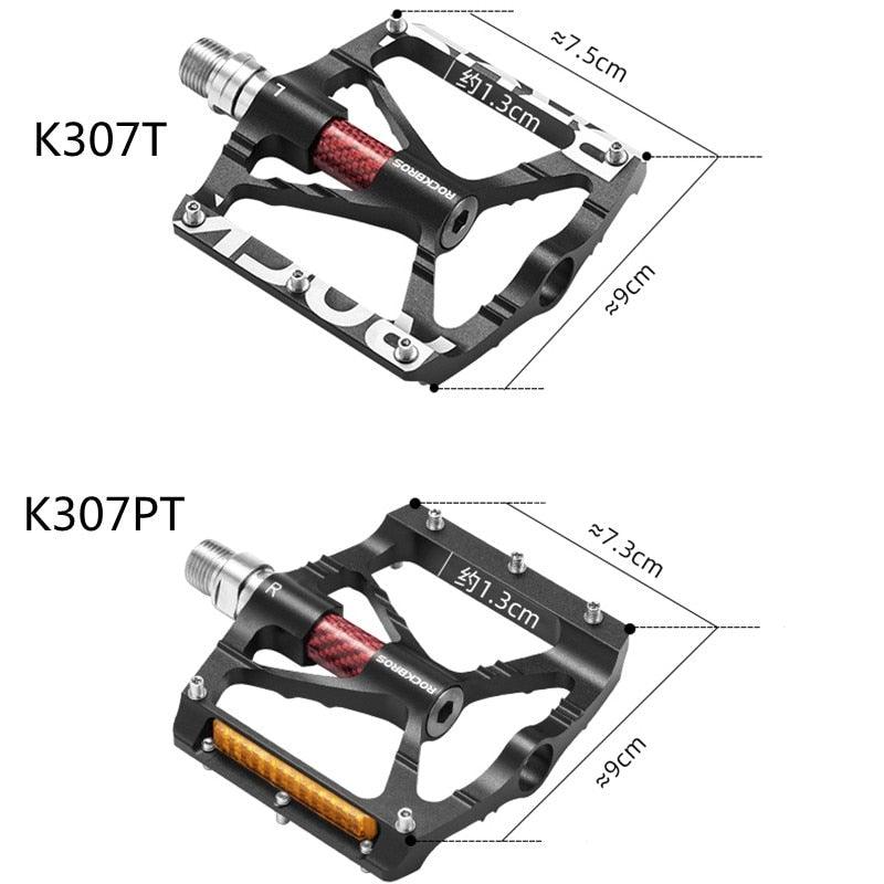 Bicycle Pedals Aluminum Alloy Ultralight Non-Slip Rainproof Reflective Bearing Road Bike Pedal Cycling Accessories Mountain Bike Pedals Ultra Strong Aluminum Alloy Flat Pedals Cycling Sealed Bearings Light Weight And Large Platform Stevvex
