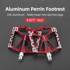 Bicycle Pedals Aluminum Alloy Ultralight Non-Slip Rainproof Reflective Bearing Road Bike Pedal Cycling Accessories Mountain Bike Pedals Ultra Strong Aluminum Alloy Flat Pedals Cycling Sealed Bearings Light Weight And Large Platform Stevvex