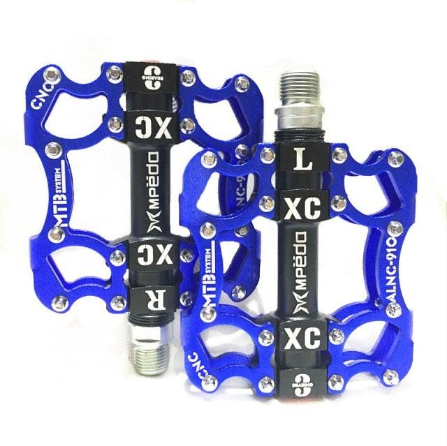 Bicycle Pedals Sealed 2 Bearing Cleats Pegs Road Mountain Bike Pedal Aluminum Alloy Anti-slip Cycling Parts Mountain Bike Pedals Bicycle Flat Pedals Aluminum Sealed Bearing Lightweight Platform For Road Mountain Stevvex