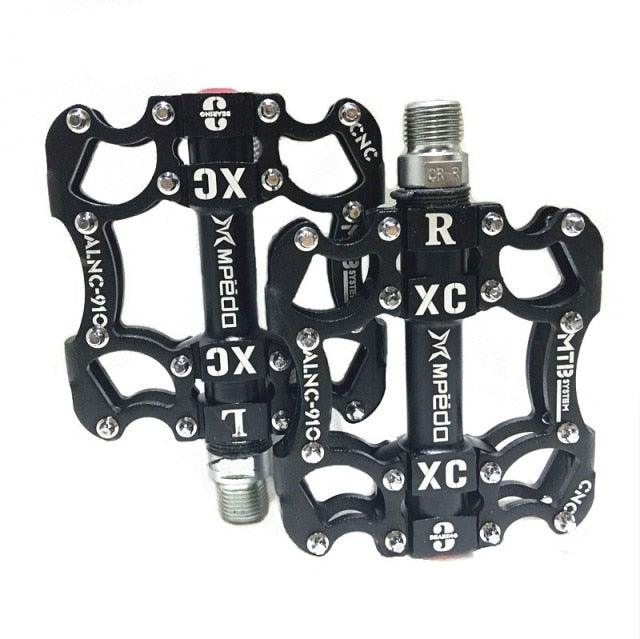 Bicycle Pedals Sealed 2 Bearing Cleats Pegs Road Mountain Bike Pedal Aluminum Alloy Anti-slip Cycling Parts Mountain Bike Pedals Bicycle Flat Pedals Aluminum Sealed Bearing Lightweight Platform For Road Mountain Stevvex