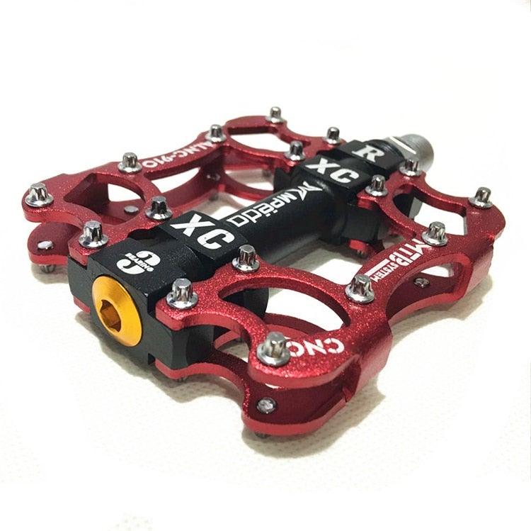 Bicycle Pedals Sealed 2 Bearing Cleats Pegs Road Mountain Bike Pedal Aluminum Alloy Anti-slip Cycling Parts Mountain Bike Pedals Bicycle Flat Pedals Aluminum Sealed Bearing Lightweight Platform For Road Mountain Stevvex