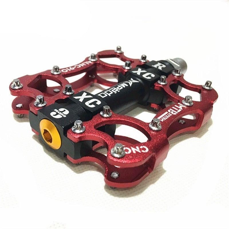 Bicycle Pedals Sealed 2 Bearing Cleats Pegs Road Mountain Bike Pedal Aluminum Alloy Anti-slip Cycling Parts Mountain Bike Pedals Bicycle Flat Pedals Aluminum Sealed Bearing Lightweight Platform For Road Mountain Stevvex