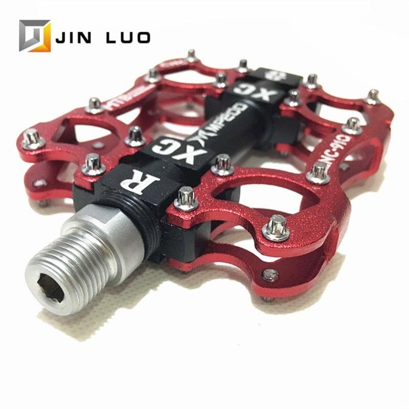 Bicycle Pedals Sealed 2 Bearing Cleats Pegs Road Mountain Bike Pedal Aluminum Alloy Anti-slip Cycling Parts Mountain Bike Pedals Bicycle Flat Pedals Aluminum Sealed Bearing Lightweight Platform For Road Mountain Stevvex