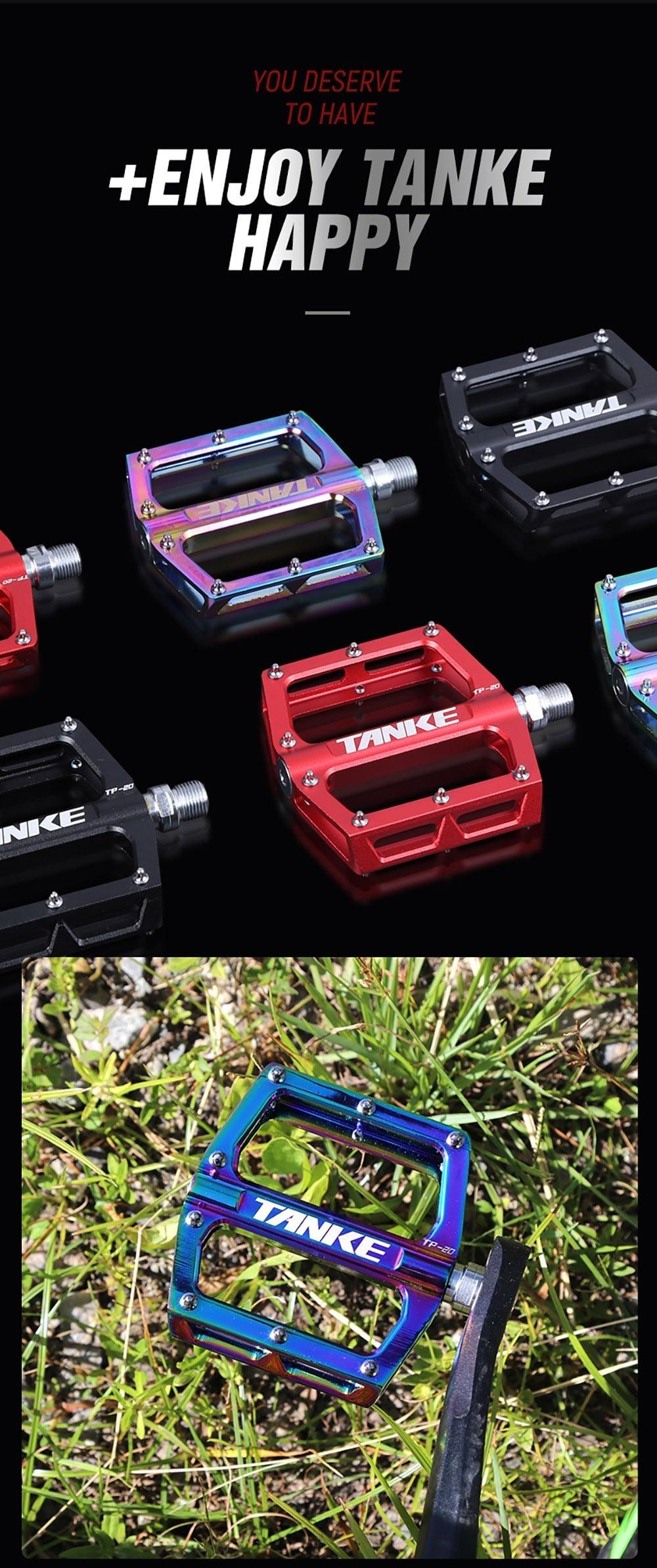 Bicycle pedals Ultralight Aluminum Alloy Colorful Hollow Anti-Skid Bearing Mountain Bike Foot pedal Pedals Aluminum Road Bike Pedals Sealed Bearing Bicycle Lightweight Platform Flat Pedals For Road Bikes Stevvex