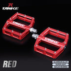 Bicycle pedals Ultralight Aluminum Alloy Colorful Hollow Anti-Skid Bearing Mountain Bike Foot pedal Pedals Aluminum Road Bike Pedals Sealed Bearing Bicycle Lightweight Platform Flat Pedals For Road Bikes Stevvex