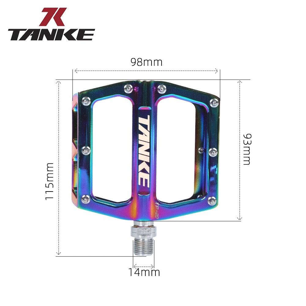 Bicycle pedals Ultralight Aluminum Alloy Colorful Hollow Anti-Skid Bearing Mountain Bike Foot pedal Pedals Aluminum Road Bike Pedals Sealed Bearing Bicycle Lightweight Platform Flat Pedals For Road Bikes Stevvex