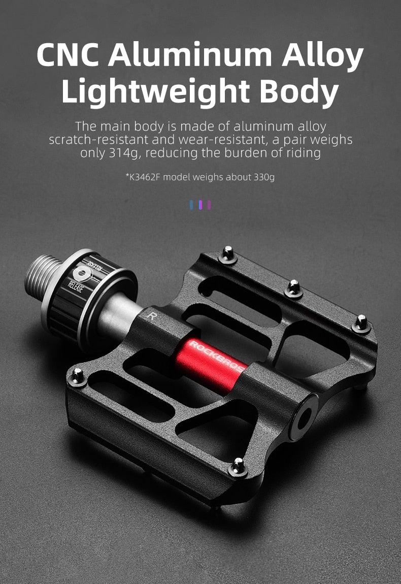 Bicycle Peddals Quick Release Rainproof Seal Bearing 8.2cm Widened Non-slip Chrome Molybdenum Bike   Mountain Bike Pedals Pedals Aluminum Bicycle Flat Platform Pedals Lightweight Non-Slip Sealed Bearing For Road Mountain Stevvex