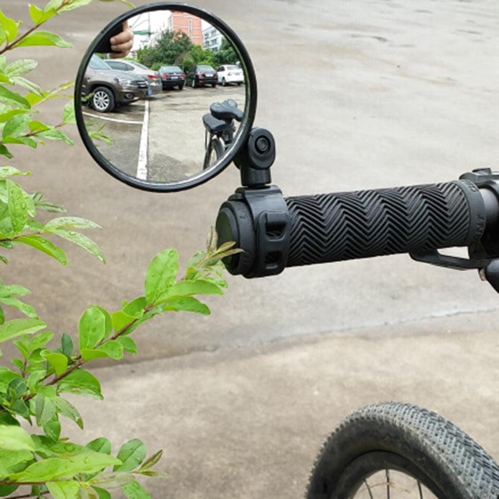 Bicycle Rearview Mirror Universal Handlebar Rearview Mirror 360 degree Rotate Rear View For Bike Bicycle Cycling Accessories Bicycle Rear Adjustable Rearview Mirror 360° Rotatable Rear-View Mirrors Handlebar Mounted Glass Mirror Universal Rearview Stevvex