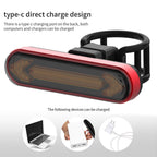 tBicycle Turn Signal Taillight USB Rechargeable Bicycle Tail Rear Light Turn Signal Braking Warning Wireless LED Ultra Bright LED Safety Warning Bike Brake Rear Lights Wireless Remote Control Modes Waterproof Suitable For Mountain Bike Road Bicycle Stevvex