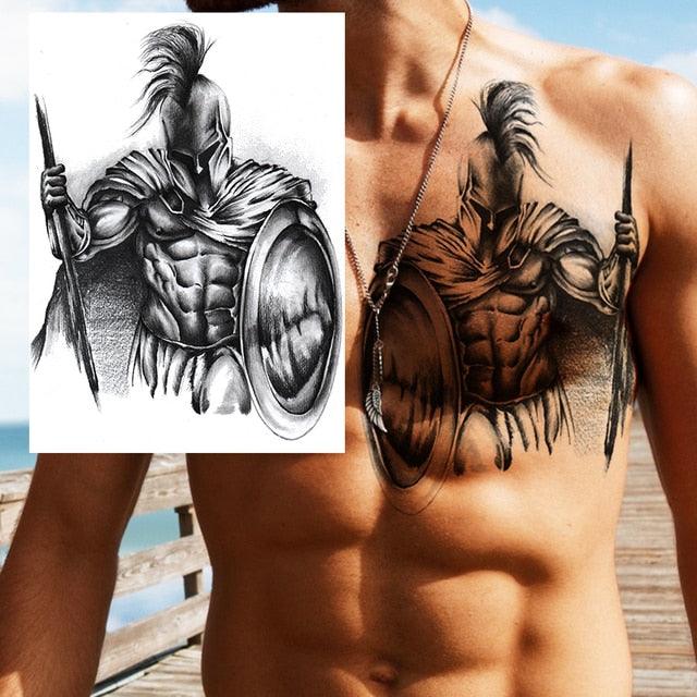 Big Black Tiger Tattoos Waterproof Leopard Tatoos Large Monster Body Arm Legs Tattoo Cool Tiger Face Temporary Tattoos For Women Men Stevvex