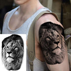 Big Black Tiger Tattoos Waterproof Leopard Tatoos Large Monster Body Arm Legs Tattoo Cool Tiger Face Temporary Tattoos For Women Men Stevvex