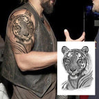 Big Black Tiger Tattoos Waterproof Leopard Tatoos Large Monster Body Arm Legs Tattoo Cool Tiger Face Temporary Tattoos For Women Men Stevvex