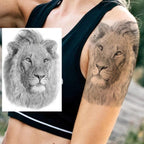 Big Black Tiger Tattoos Waterproof Leopard Tatoos Large Monster Body Arm Legs Tattoo Cool Tiger Face Temporary Tattoos For Women Men Stevvex