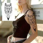 Big Black Tiger Tattoos Waterproof Leopard Tatoos Large Monster Body Arm Legs Tattoo Cool Tiger Face Temporary Tattoos For Women Men Stevvex
