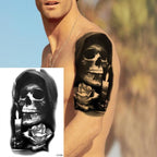 Big Black Tiger Tattoos Waterproof Leopard Tatoos Large Monster Body Arm Legs Tattoo Cool Tiger Face Temporary Tattoos For Women Men Stevvex