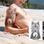 Big Black Tiger Tattoos Waterproof Leopard Tatoos Large Monster Body Arm Legs Tattoo Cool Tiger Face Temporary Tattoos For Women Men Stevvex
