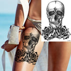 Big Black Tiger Tattoos Waterproof Leopard Tatoos Large Monster Body Arm Legs Tattoo Cool Tiger Face Temporary Tattoos For Women Men Stevvex