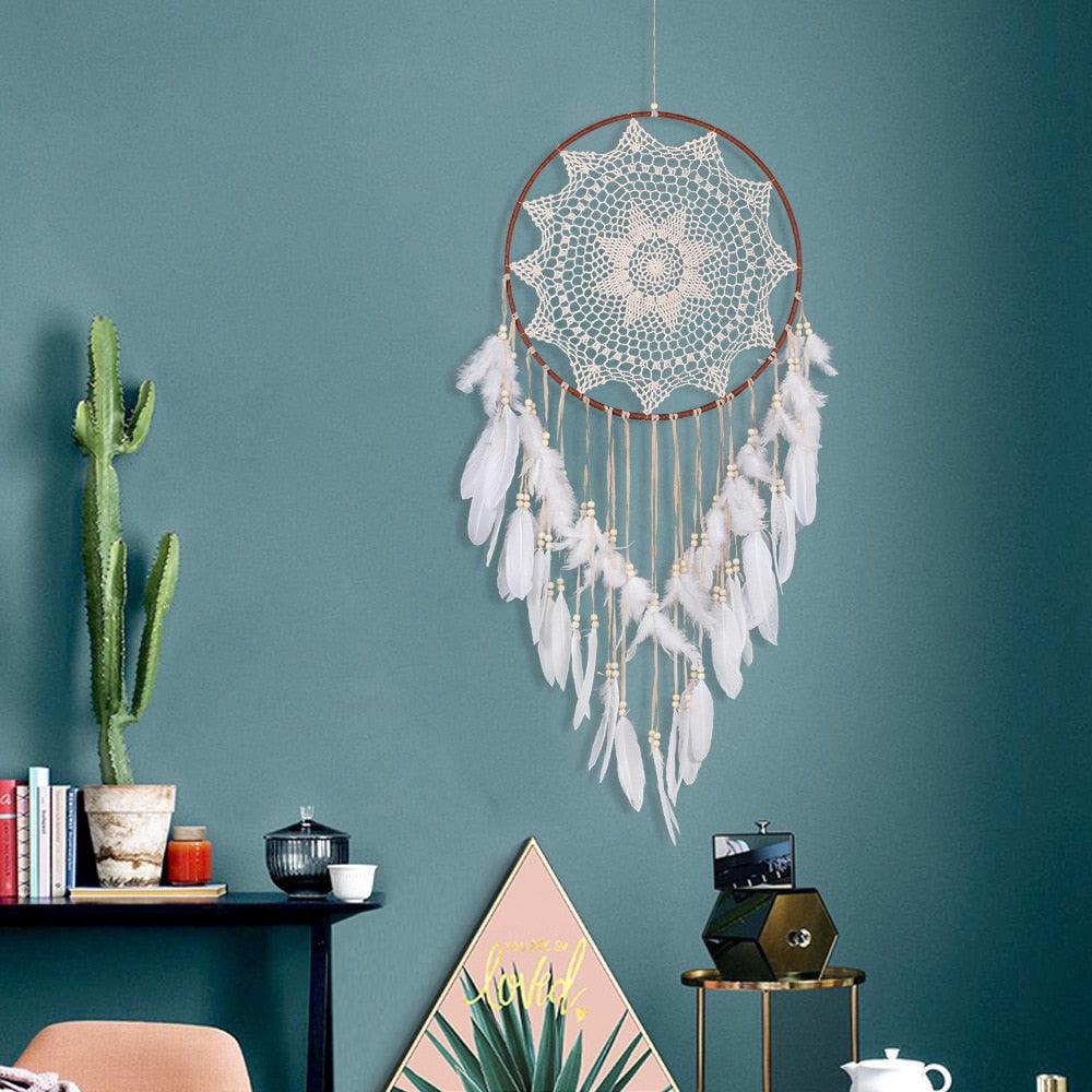 Big Dream Catcher Decor For Home Nordic Decoration Home Kids Room Decoration Wind Chimes Dream Catchers Hanging Dream-catcher For Wedding Festival Photography Gifts Stevvex