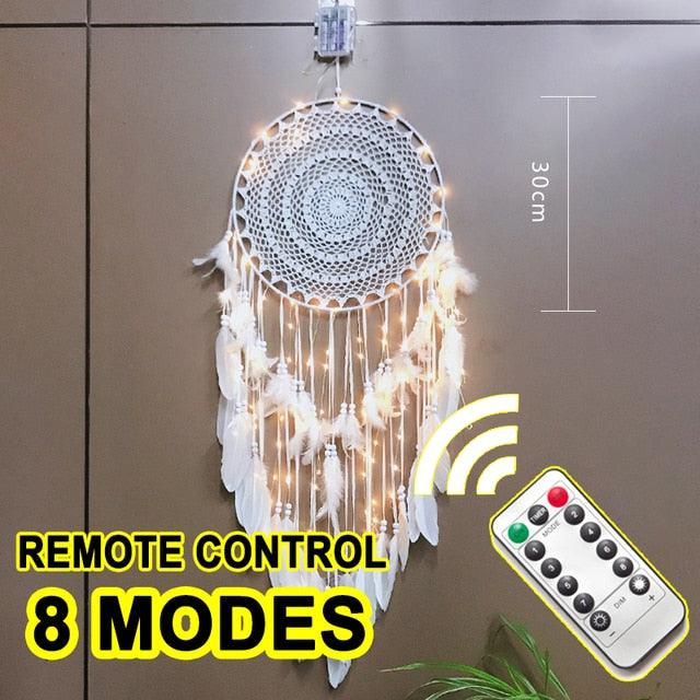 Big Dream Catcher Hanging/Light Decoration Dream Catcher Moon Dream Catcher Room Home Decor Dream Catcher Gifts For Mom Friends Women Girls Wall Decor Bedroom Decoration Stevvex