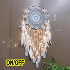 Big Dream Catcher Hanging/Light Decoration Dream Catcher Moon Dream Catcher Room Home Decor Dream Catcher Gifts For Mom Friends Women Girls Wall Decor Bedroom Decoration Stevvex
