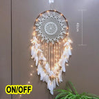 Big Dream Catcher Hanging/Light Decoration Dream Catcher Moon Dream Catcher Room Home Decor Dream Catcher Gifts For Mom Friends Women Girls Wall Decor Bedroom Decoration Stevvex