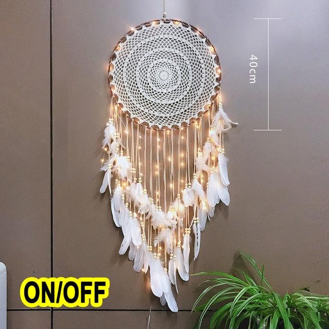 Big Dream Catcher Hanging/Light Decoration Dream Catcher Moon Dream Catcher Room Home Decor Dream Catcher Gifts For Mom Friends Women Girls Wall Decor Bedroom Decoration Stevvex