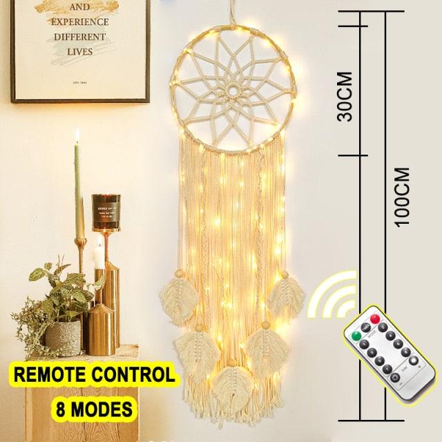 Big Dream Catcher Hanging/Light Decoration Dream Catcher Moon Dream Catcher Room Home Decor Dream Catcher Gifts For Mom Friends Women Girls Wall Decor Bedroom Decoration Stevvex