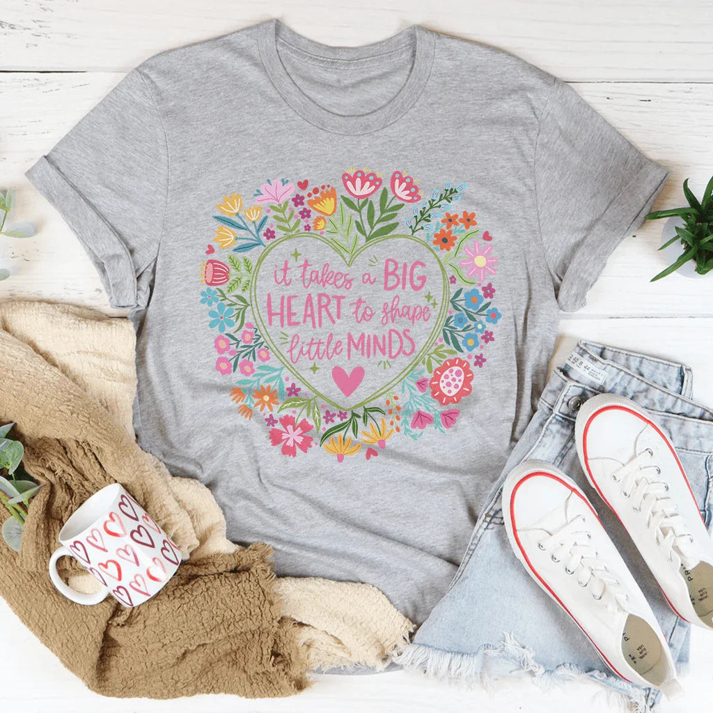Big Heart To Shape Little Minds Tee Peachy Sunday