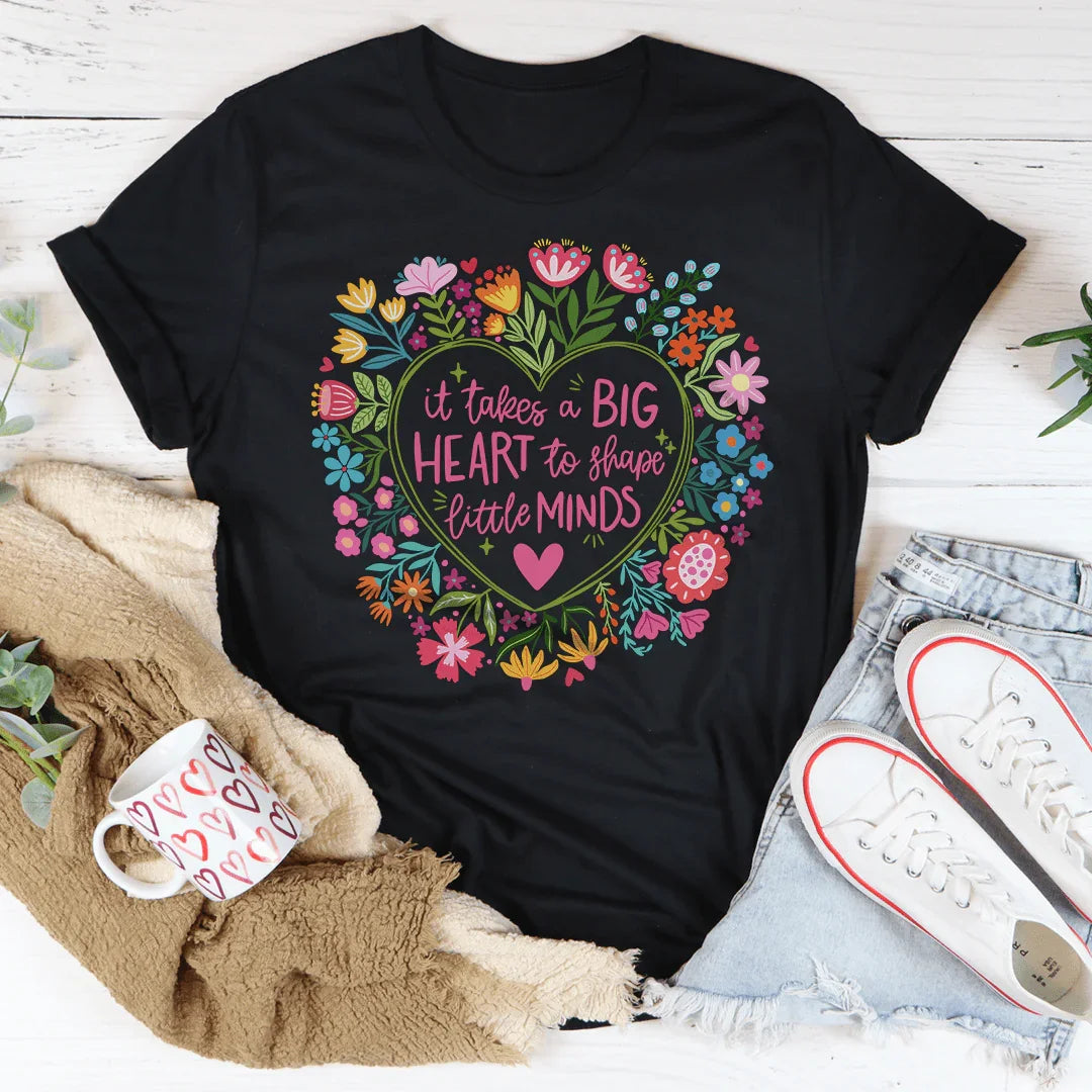 Big Heart To Shape Little Minds Tee Peachy Sunday